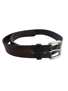 Ariat Mens Western Belt 38 Brown Tooled Leather Full Grain Silver Buckle